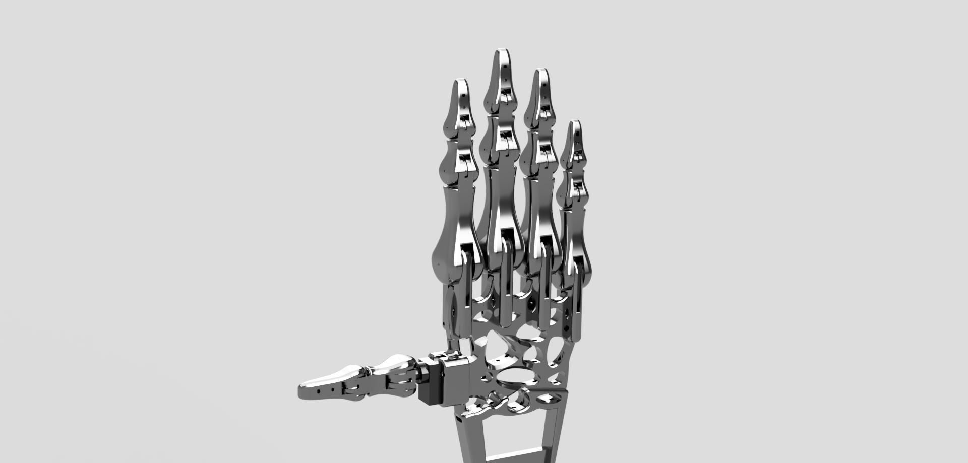 robot hand - bionic hand prosthesis prototype 3D print model_14