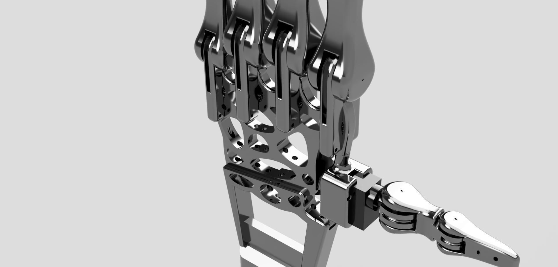 robot hand - bionic hand prosthesis prototype 3D print model_5