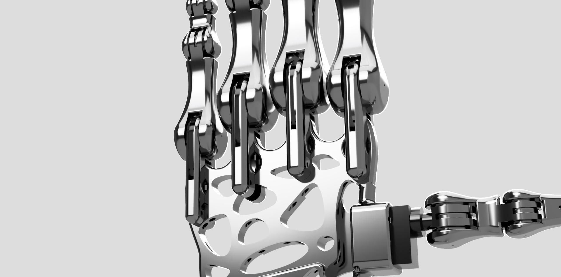 robot hand - bionic hand prosthesis prototype 3D print model_7