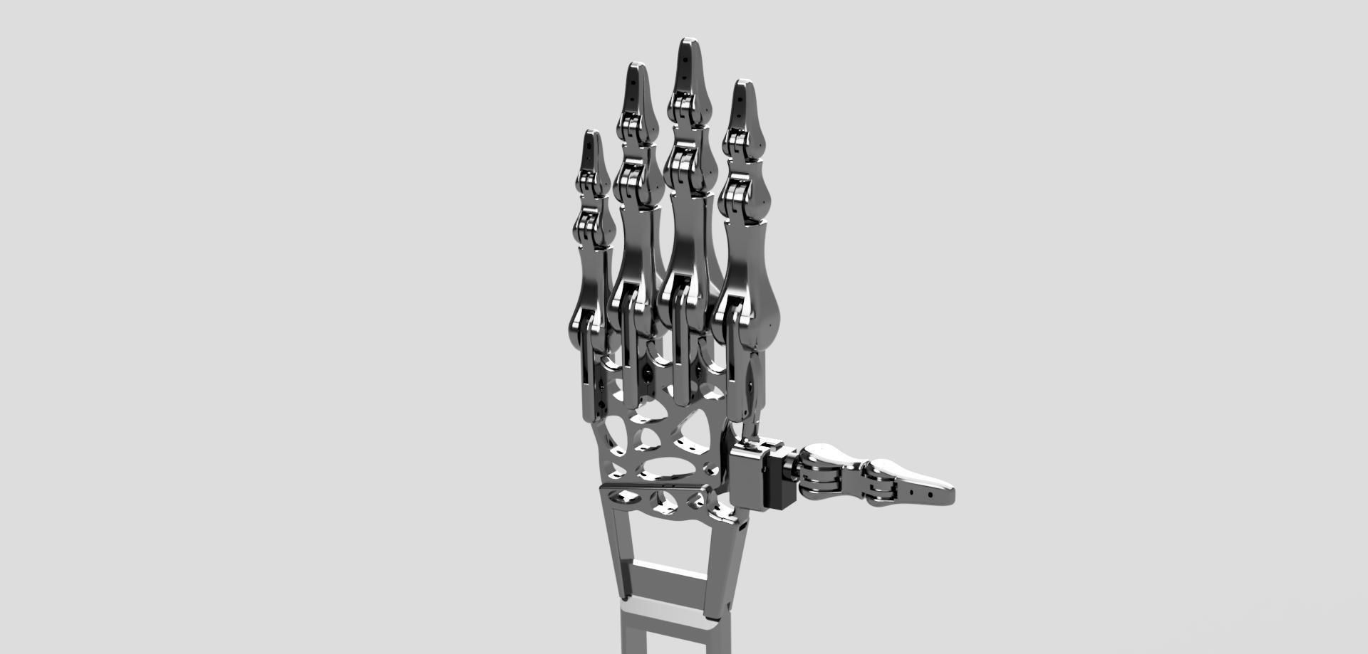 robot hand - bionic hand prosthesis prototype 3D print model_12