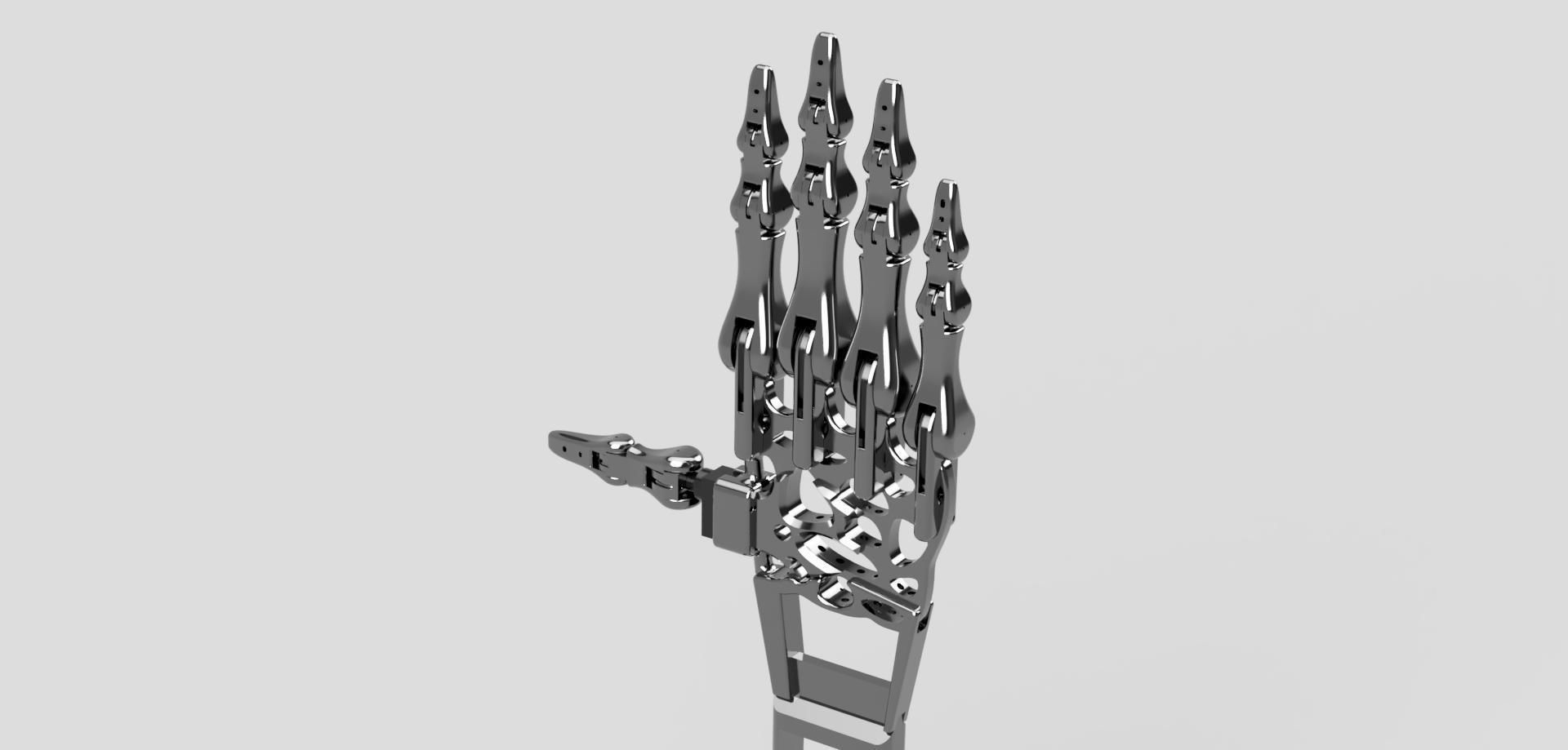 robot hand - bionic hand prosthesis prototype 3D print model_15