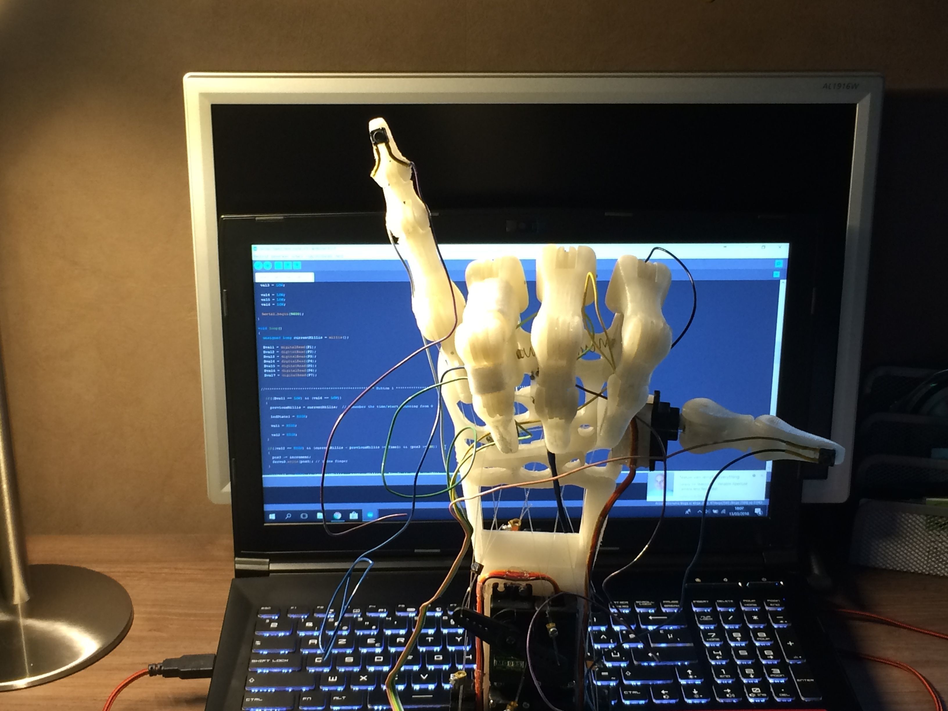 robot hand - bionic hand prosthesis prototype 3D print model_18