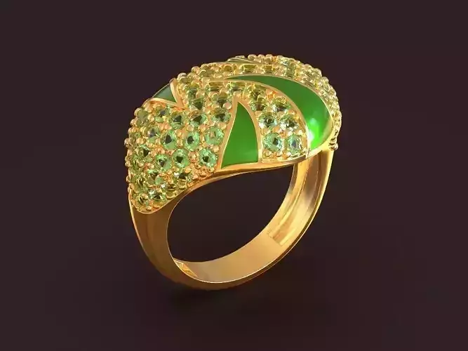 Spring Splash ring 3d model Tymoshchuk Hanna jewelry design