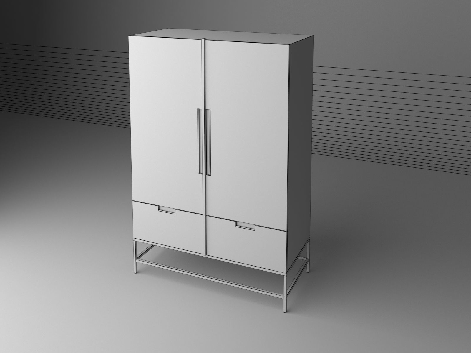  MODERN MINIMAL WARDROBE 3D model_7