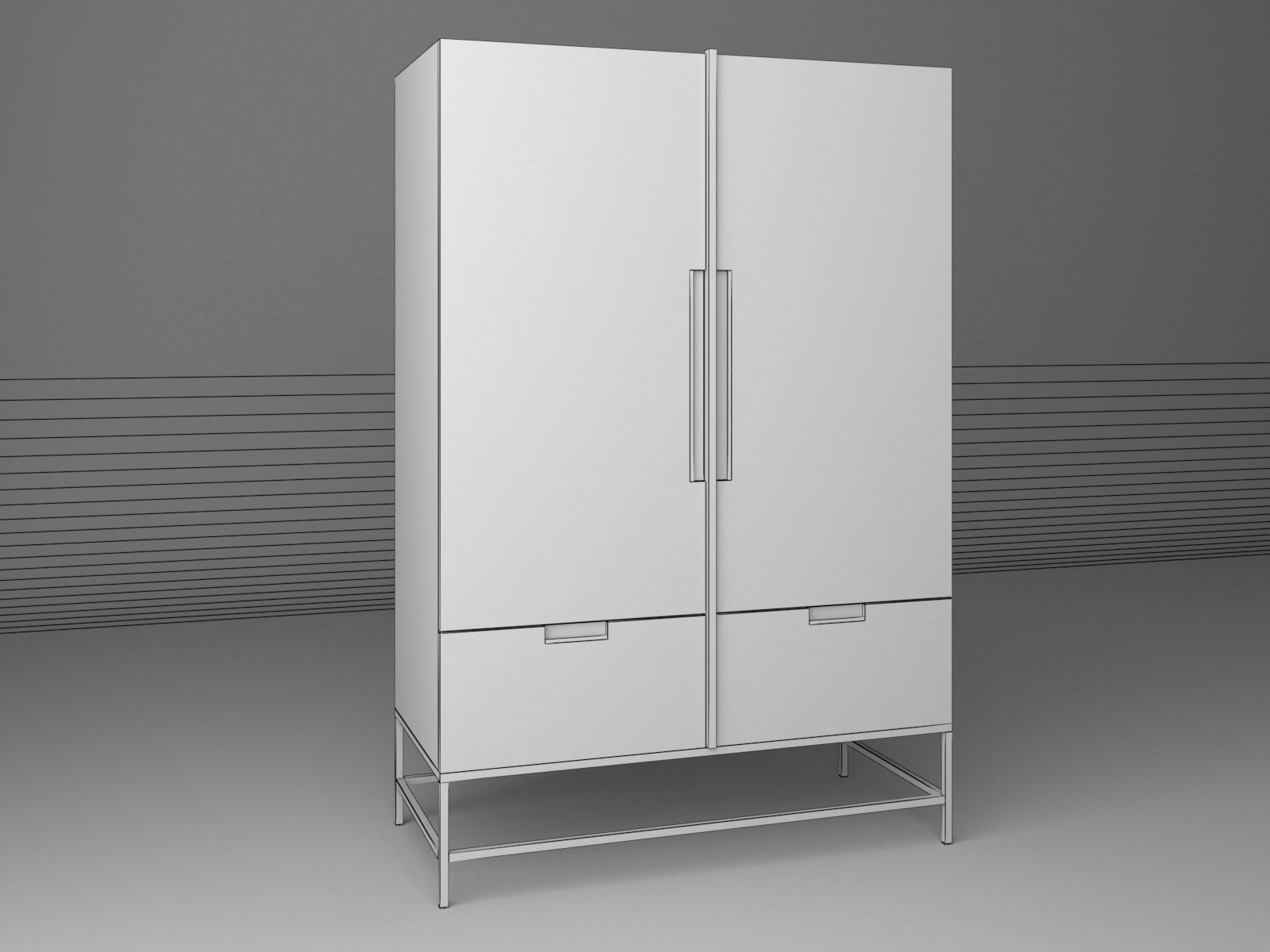  MODERN MINIMAL WARDROBE 3D model_6