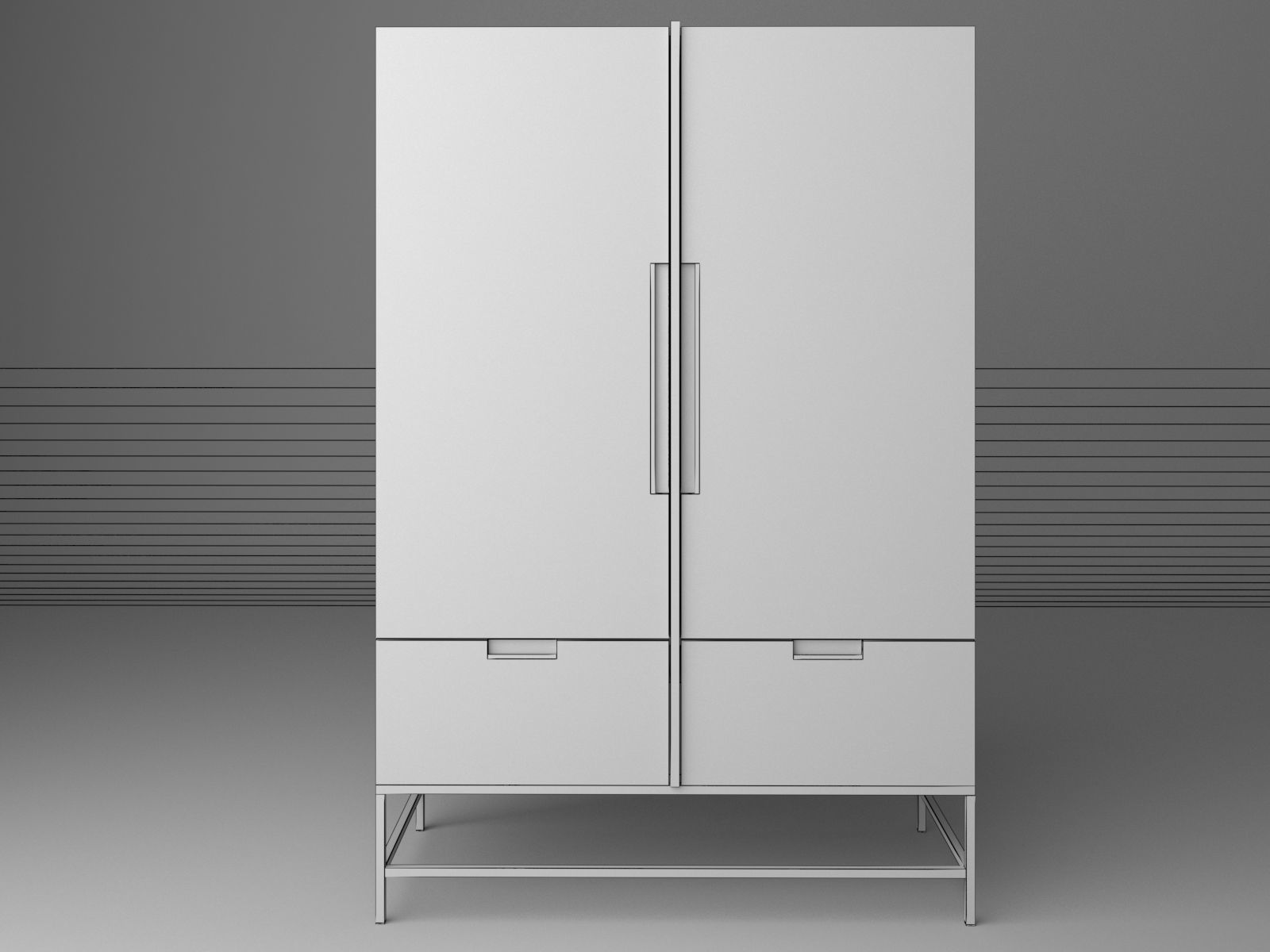  MODERN MINIMAL WARDROBE 3D model_5