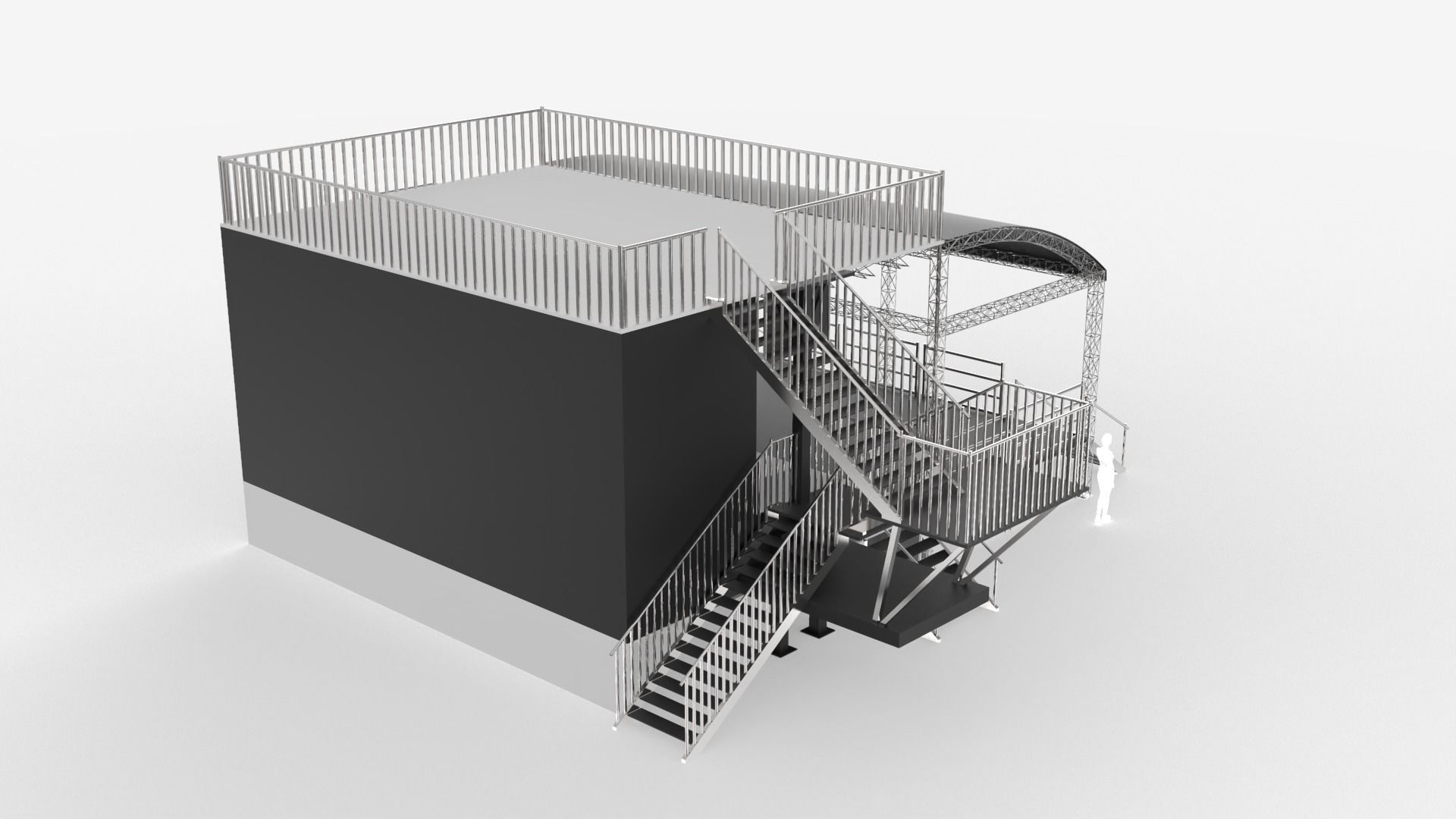 Stage Line PROMOBILE - With front extension 3D model_7