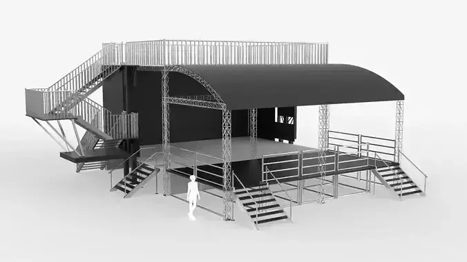 Stage Line PROMOBILE - With front extension 3D model