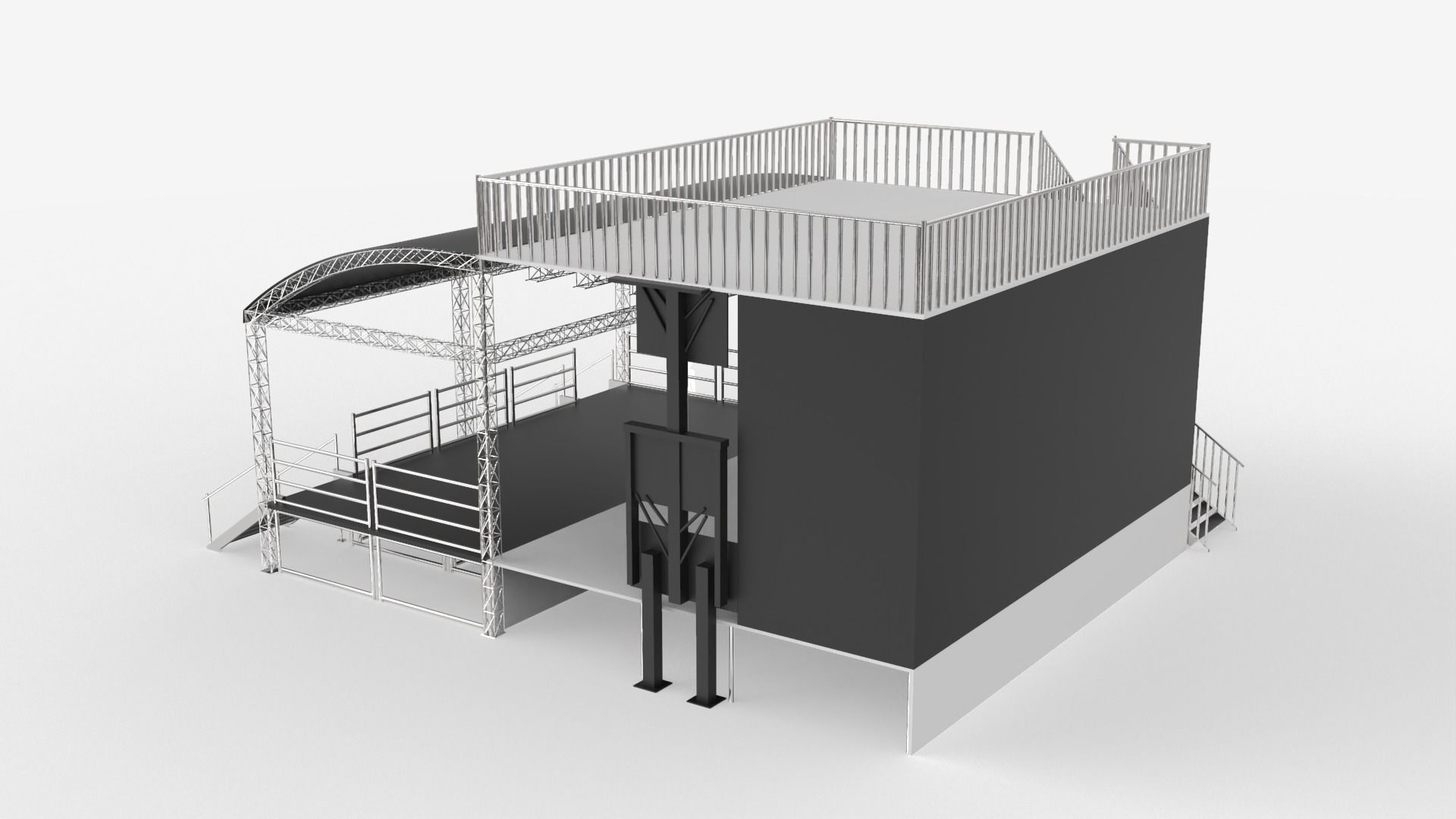 Stage Line PROMOBILE - With front extension 3D model_6