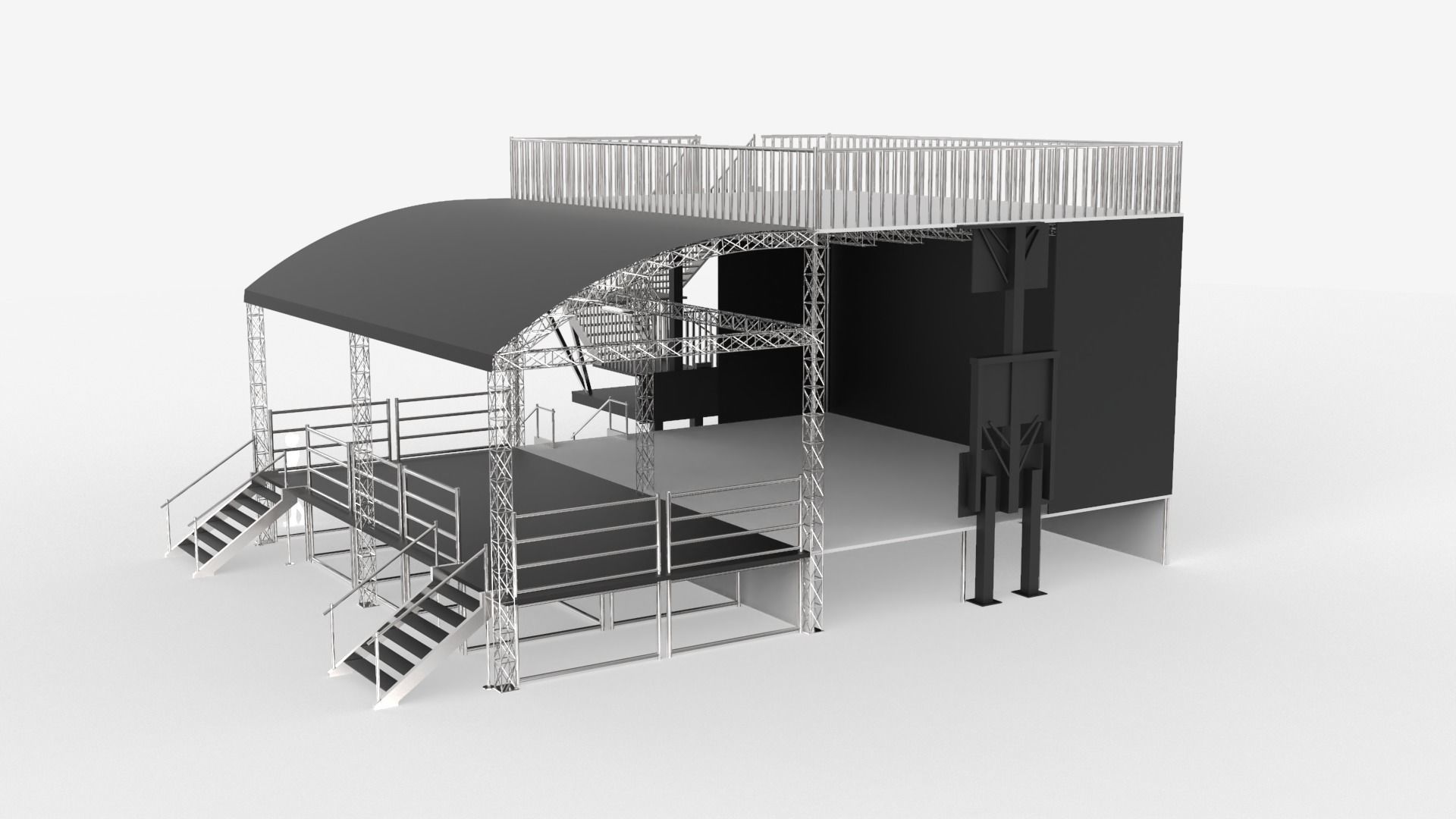 Stage Line PROMOBILE - With front extension 3D model_4