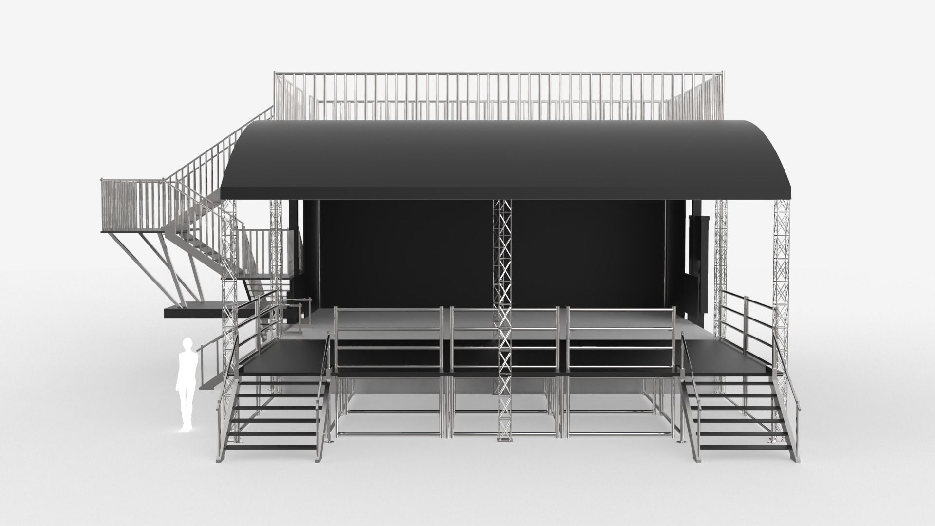 Stage Line PROMOBILE - With front extension 3D model_2