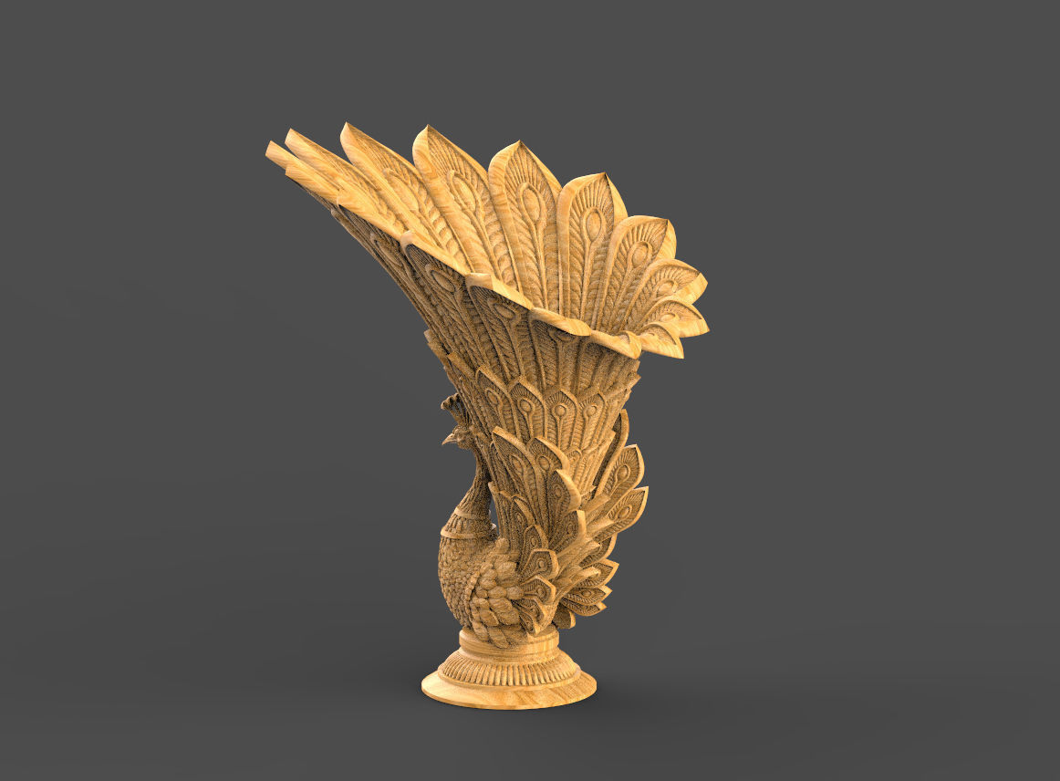 peacock 3D print model_10