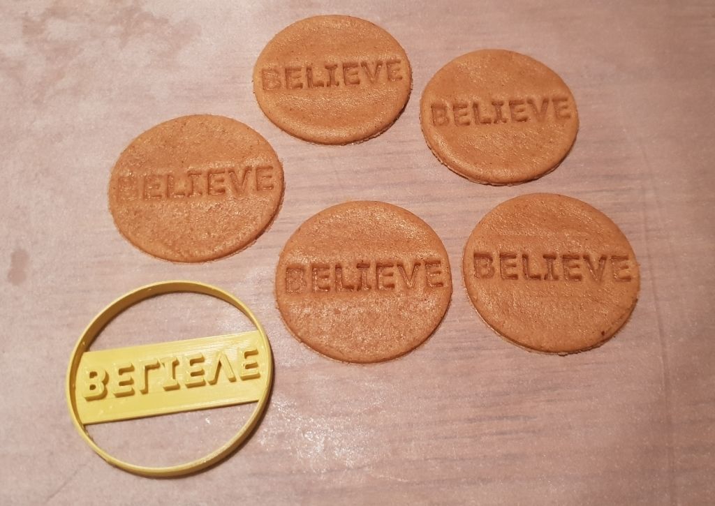 Christmas Cookie Cutter Set 4 Pieces  Joy  Hope  Peace  Believe 3D print model_8