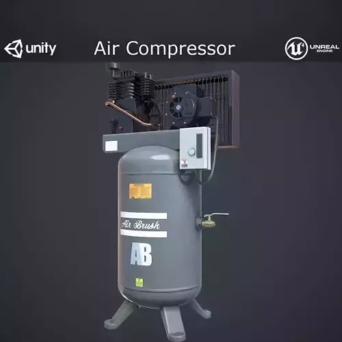 Air Compressor Low-poly 3D model