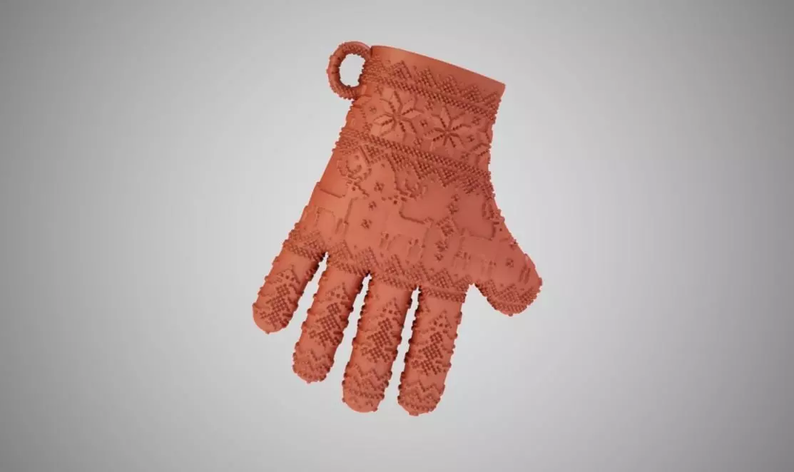 Christmas Gloves 3D print model_0