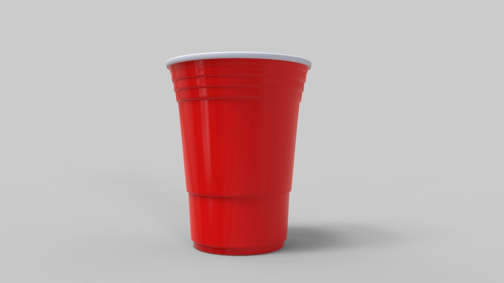 Classic Red Cup 3D model_1