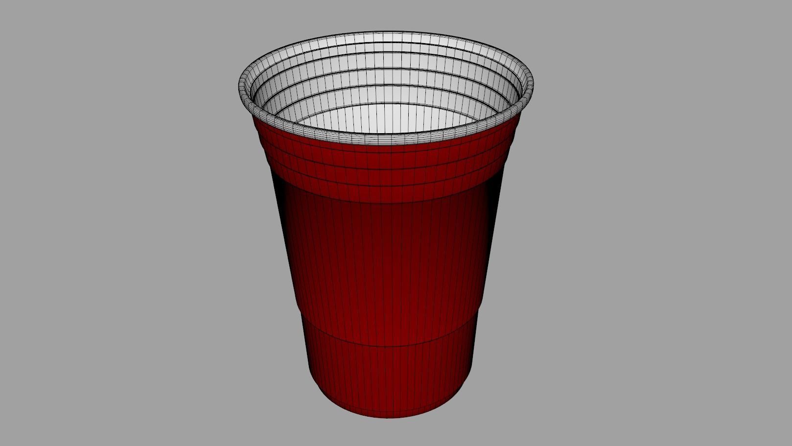 Classic Red Cup 3D model_6
