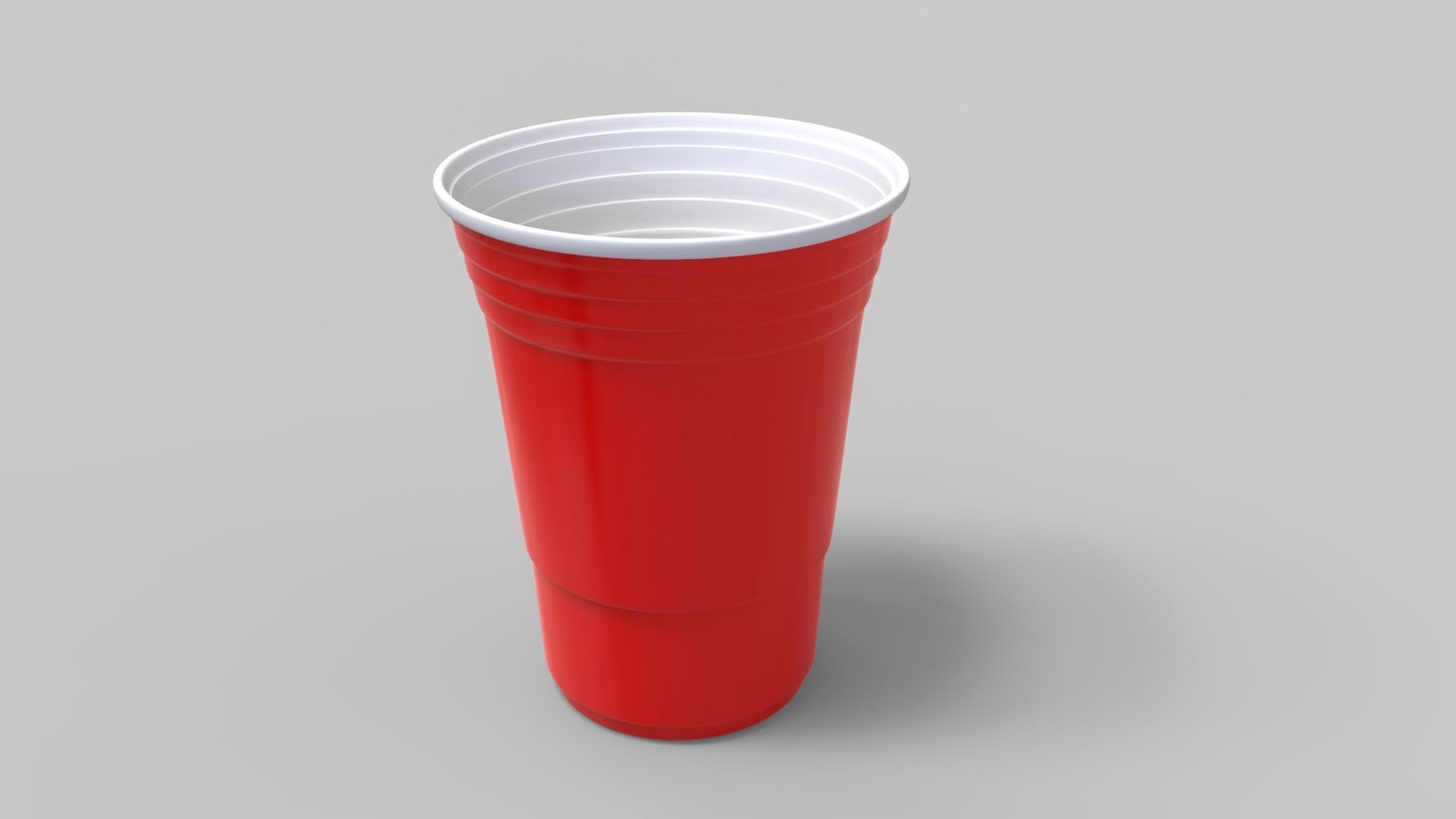 Classic Red Cup 3D model_2