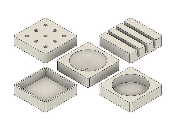 Rounded Office Containers 3D print model