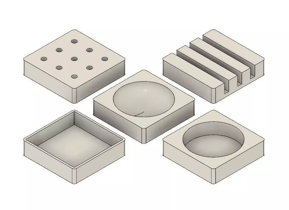 Rounded Office Containers 3D print model