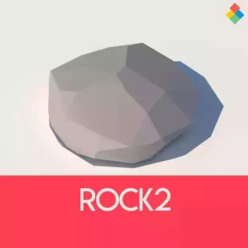 Low Poly Rock 2 polygonal