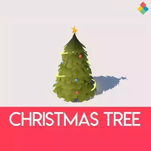 Low Poly Christmas tree Low-poly 3D model