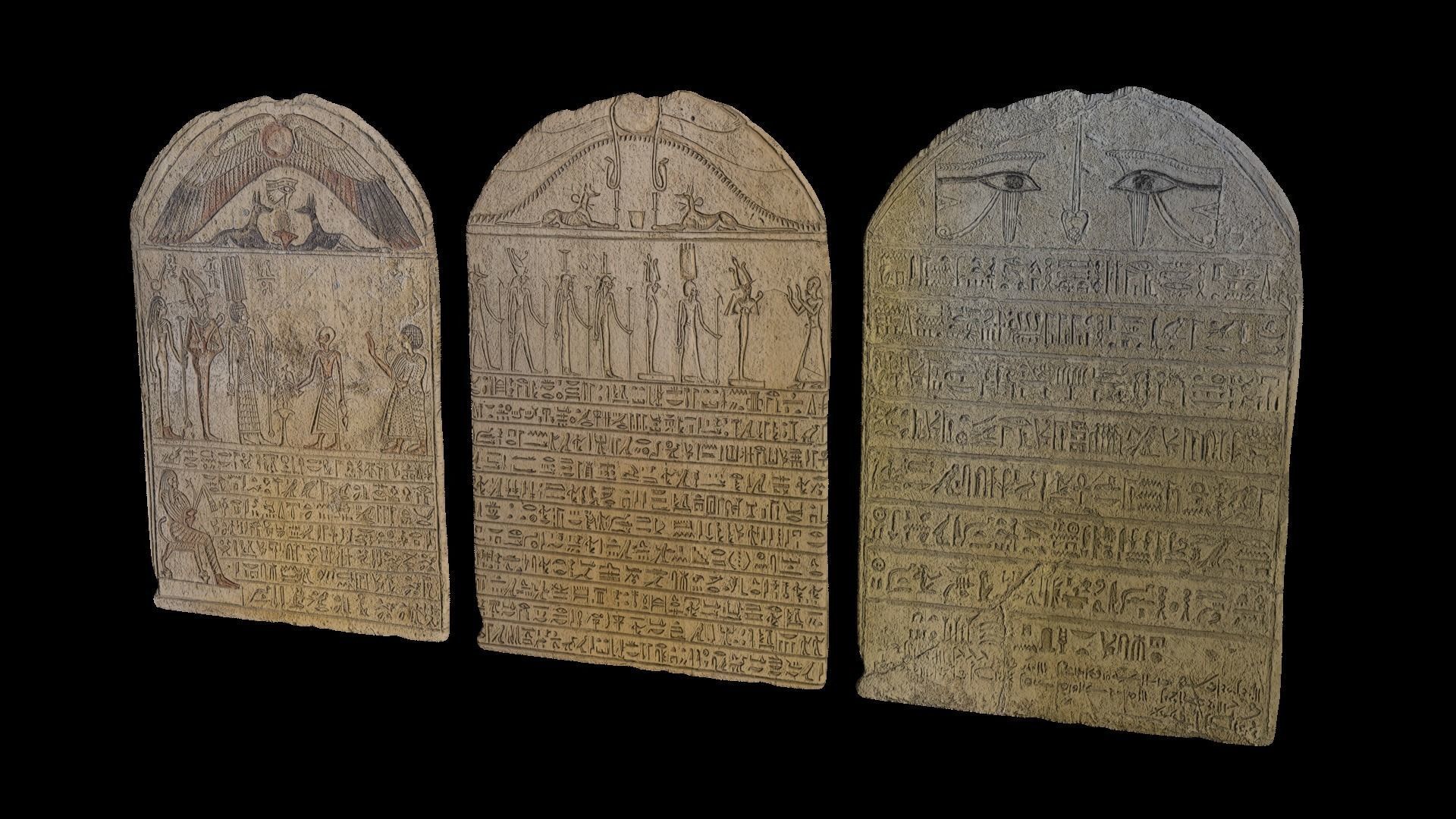 4K Egypt Pack Tombs Sculptures Modular Desert Sand Landscape Low-poly 3D model_1