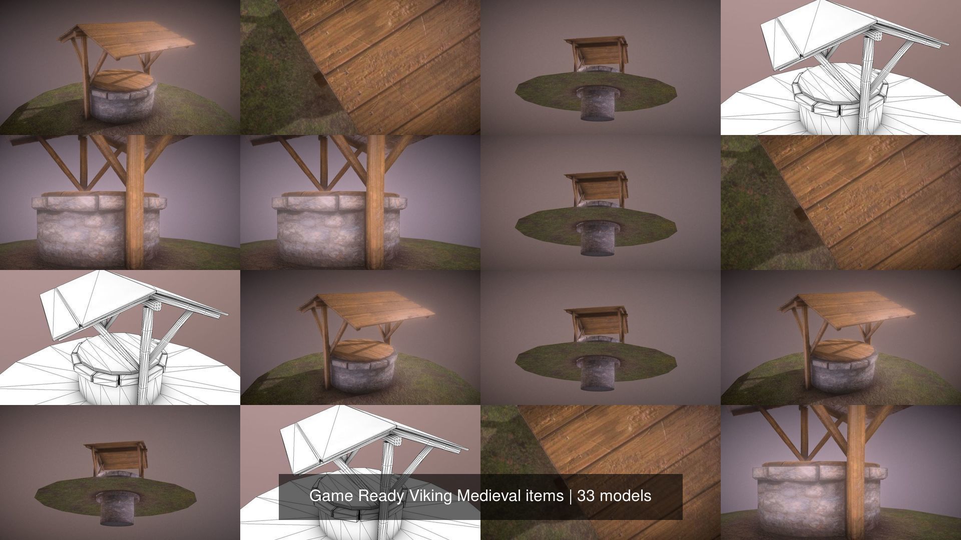 Game Ready Viking Medieval items 3D Model Collection_5