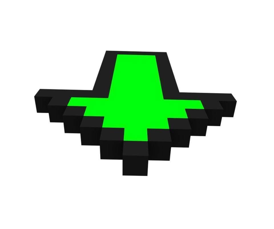 Pixelart pointer arrows 3D model free 3D model | CGTrader