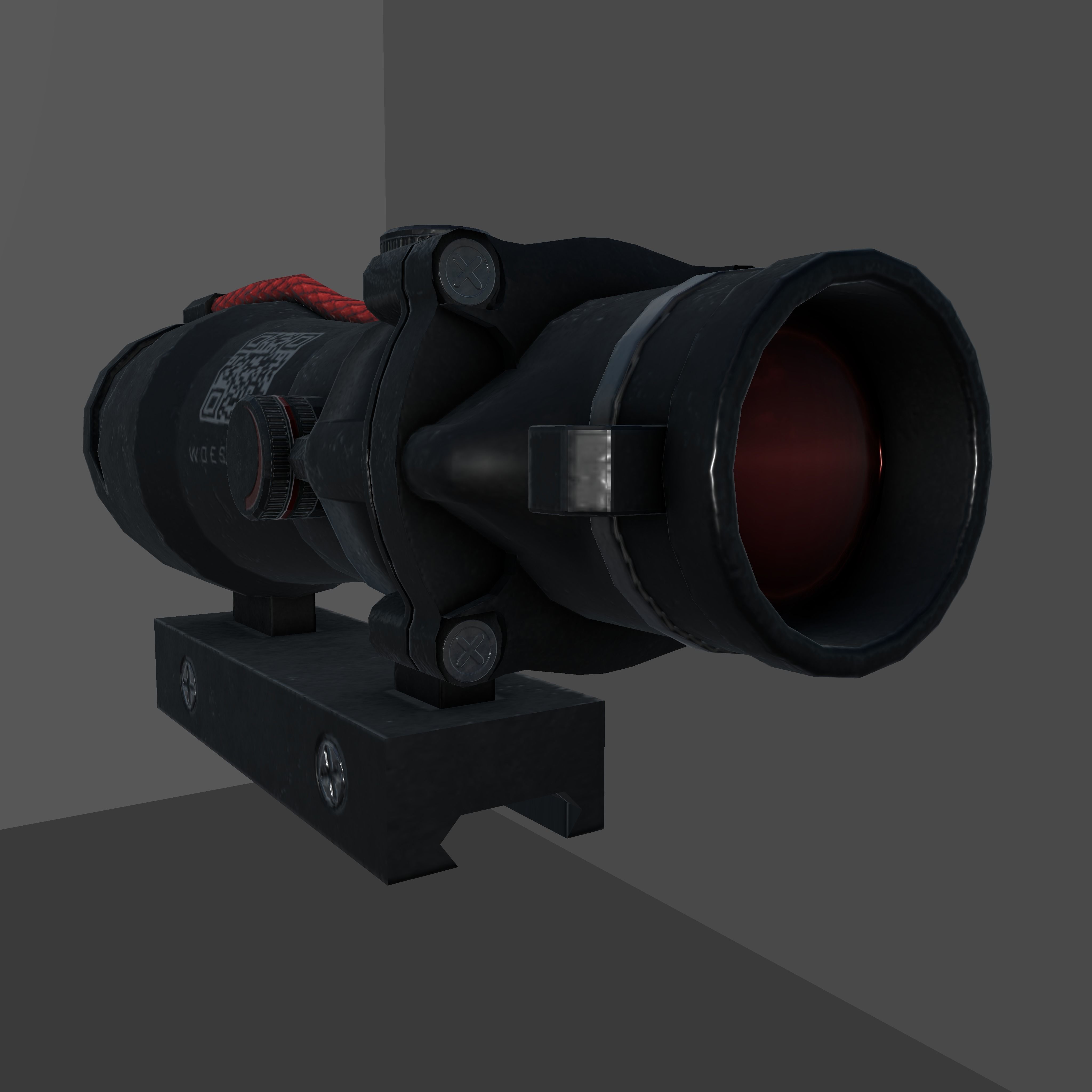 4x scope game ready Low-poly 3D model_2