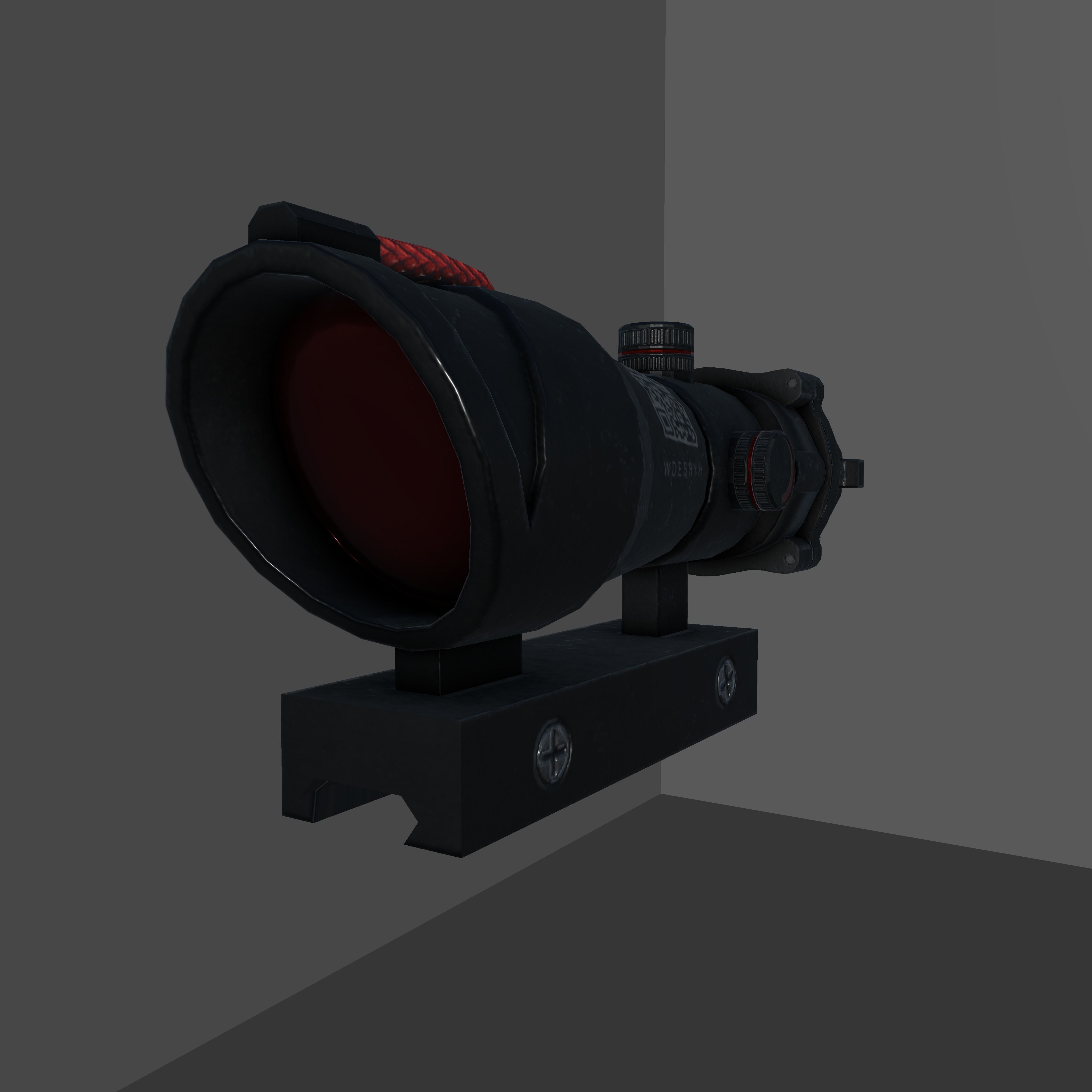4x scope game ready Low-poly 3D model_1