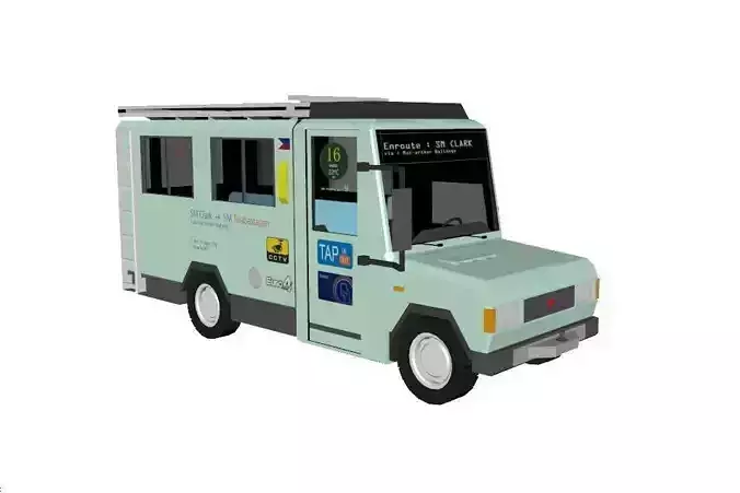 Philippine Jeepney NEW Prototype Low-poly 3D model