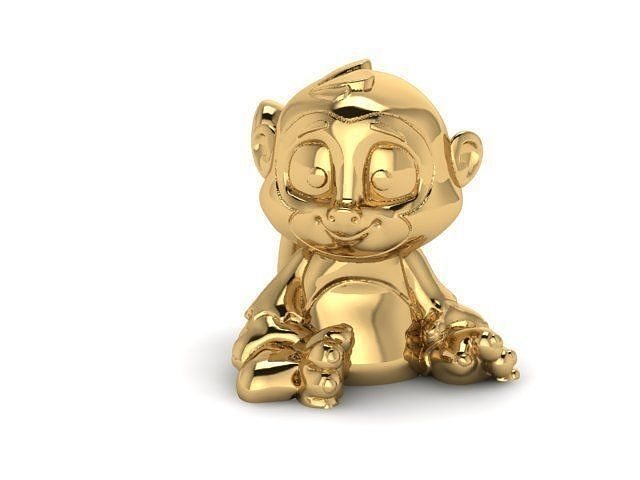 monkey gold figurine 3D print model