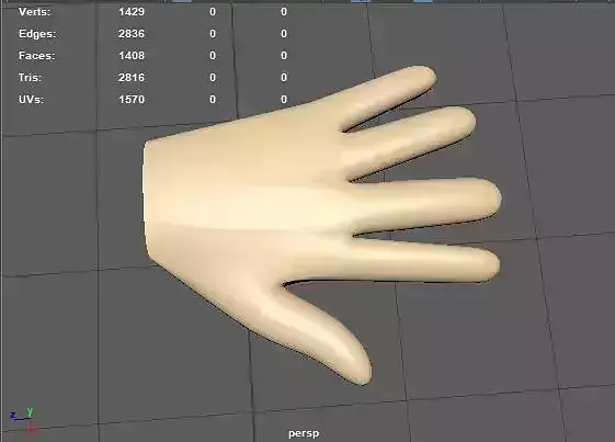 Character Hand Model Free 3D model