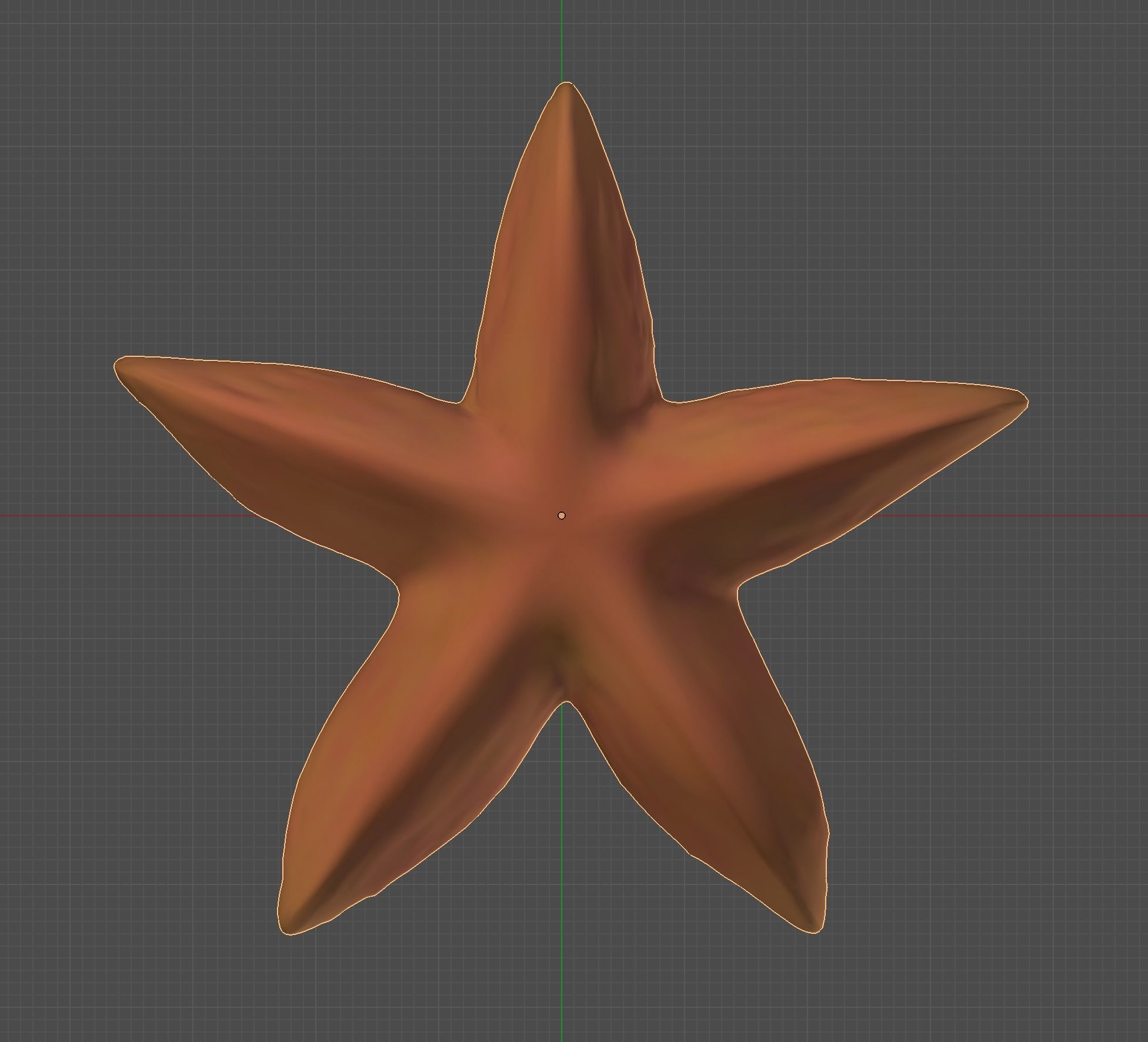 Starfish Rigged 3D model_8