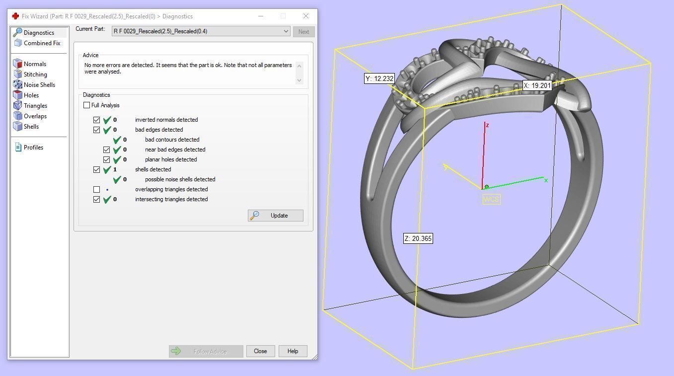 Two Hearts Ring Fashion Ring R 0143 3D print model_7