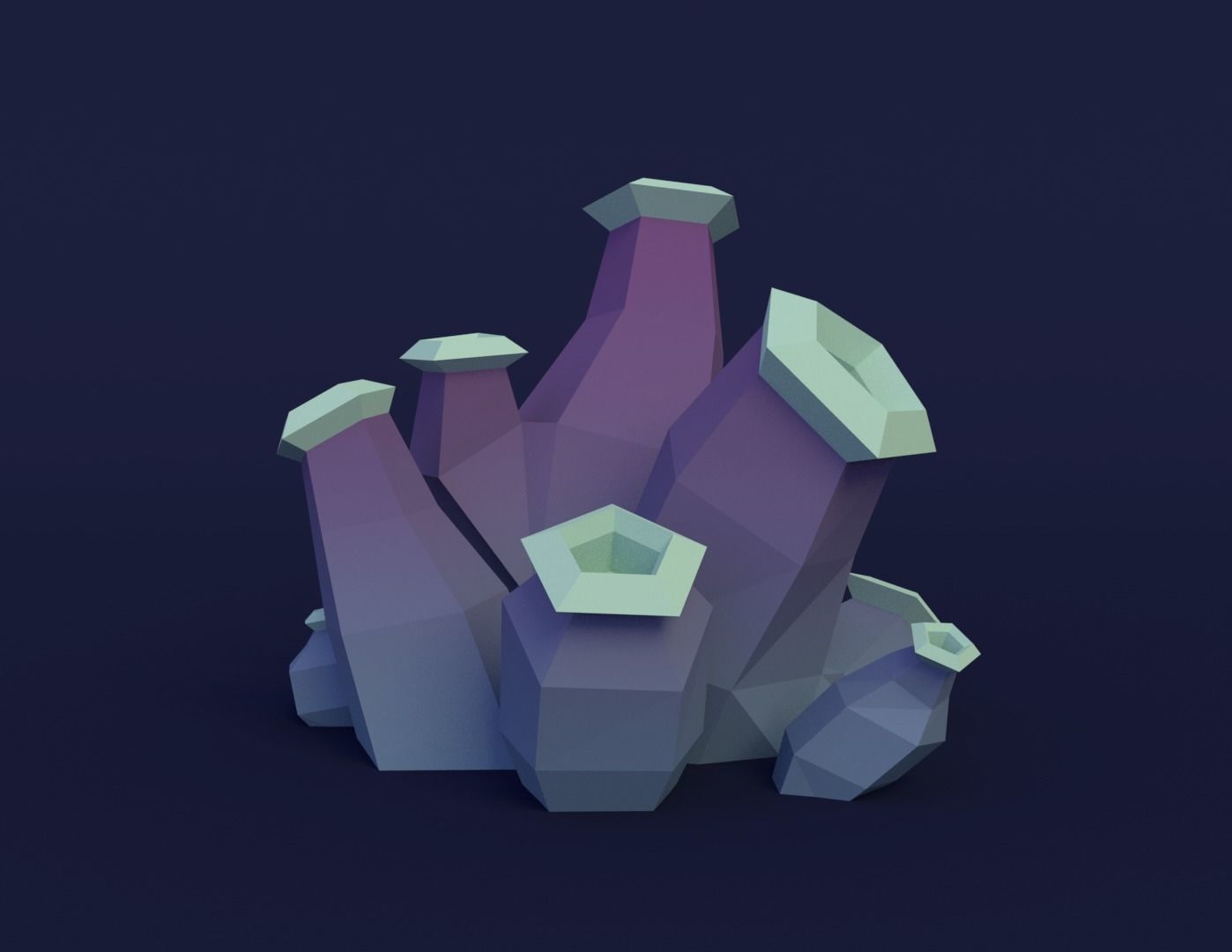Mushroom Pack Low Poly Assets Low-poly 3D model_7