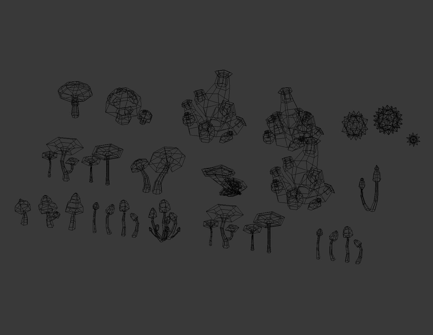 Mushroom Pack Low Poly Assets Low-poly 3D model_24