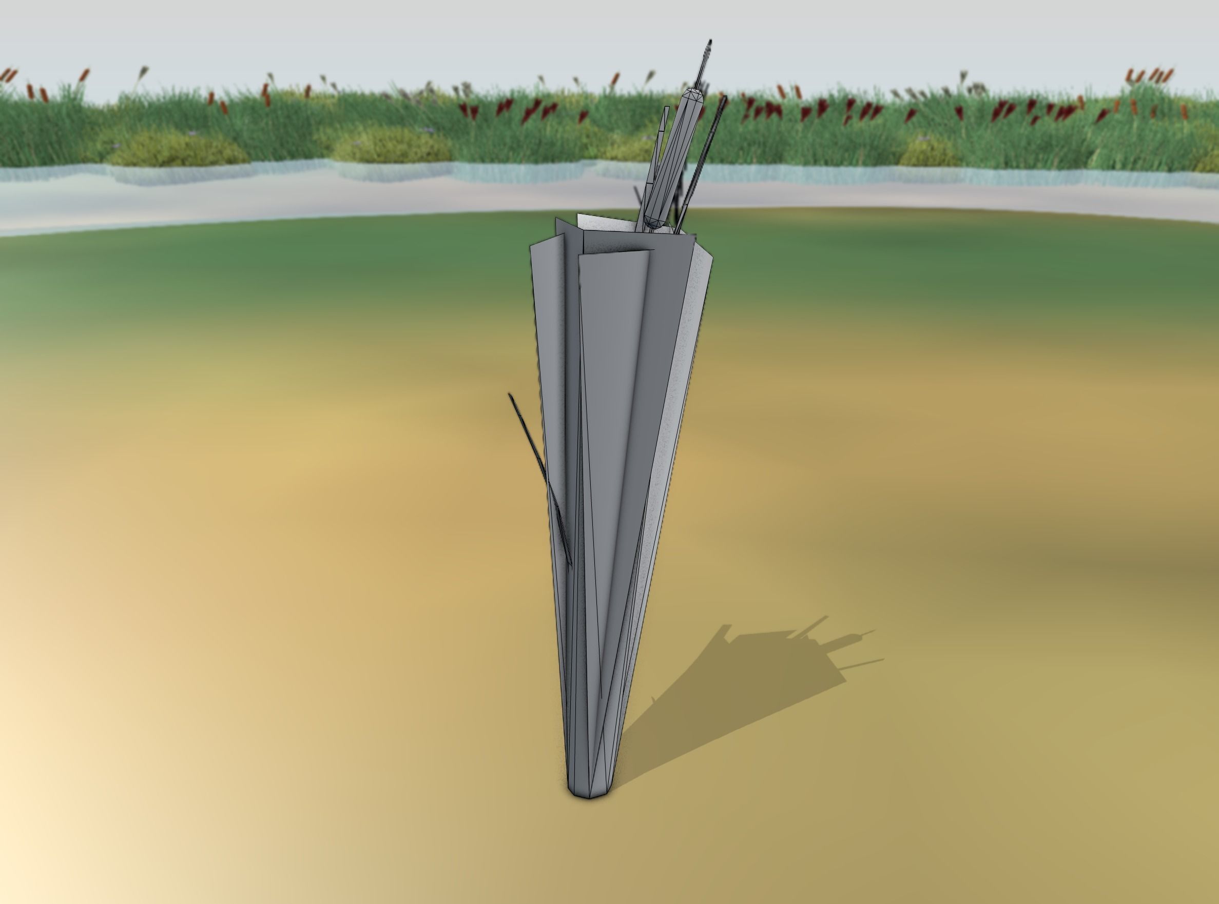 Reeds - Object 7 Low-poly 3D model_8