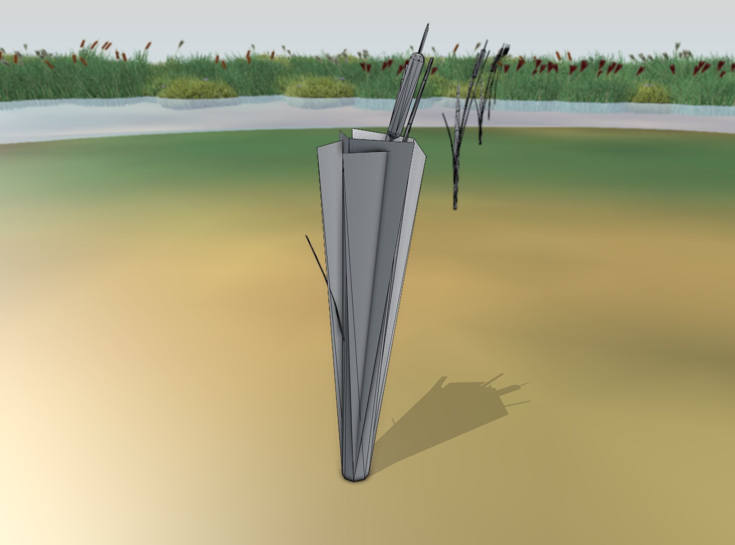 Reeds - Object 7 Low-poly 3D model_9