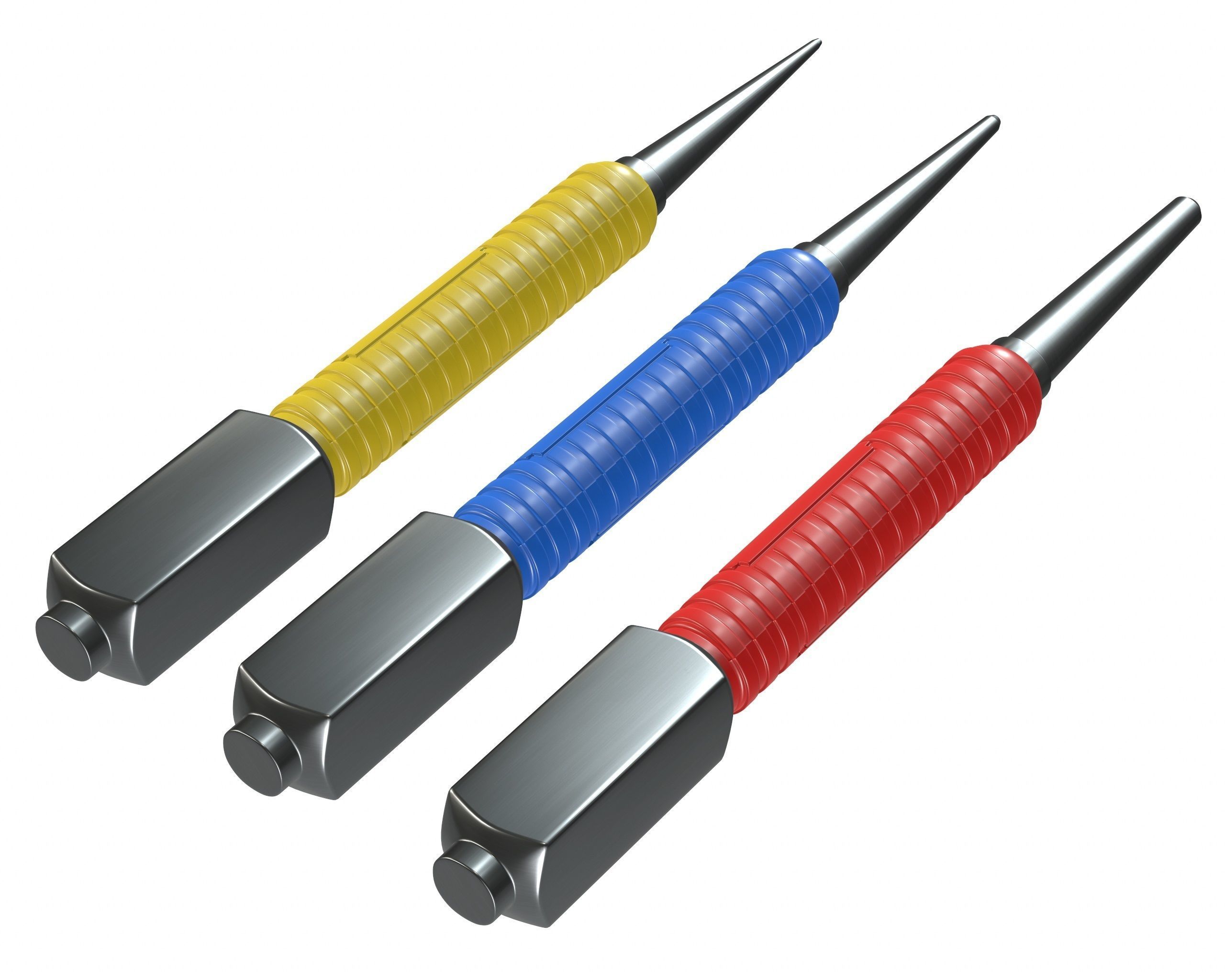 Dynagrip Nail Punch Set 3 Piece 3D model_2
