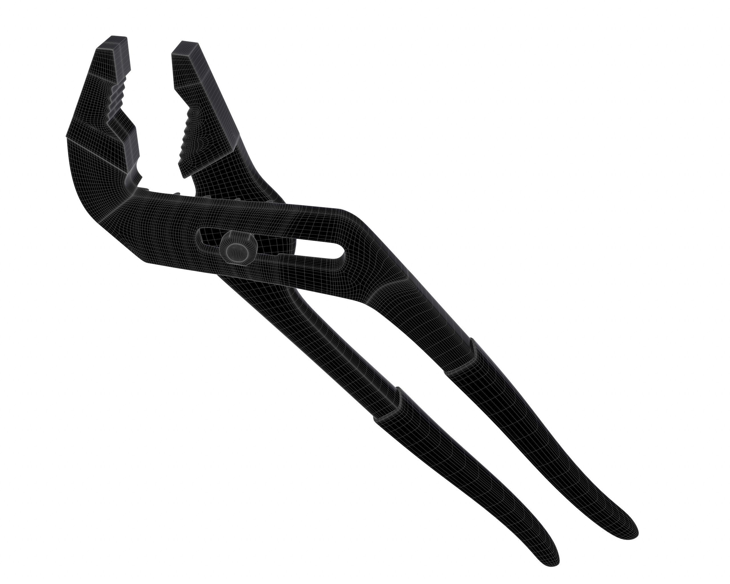 Groove Joint Water Pump Pliers 3D model_3