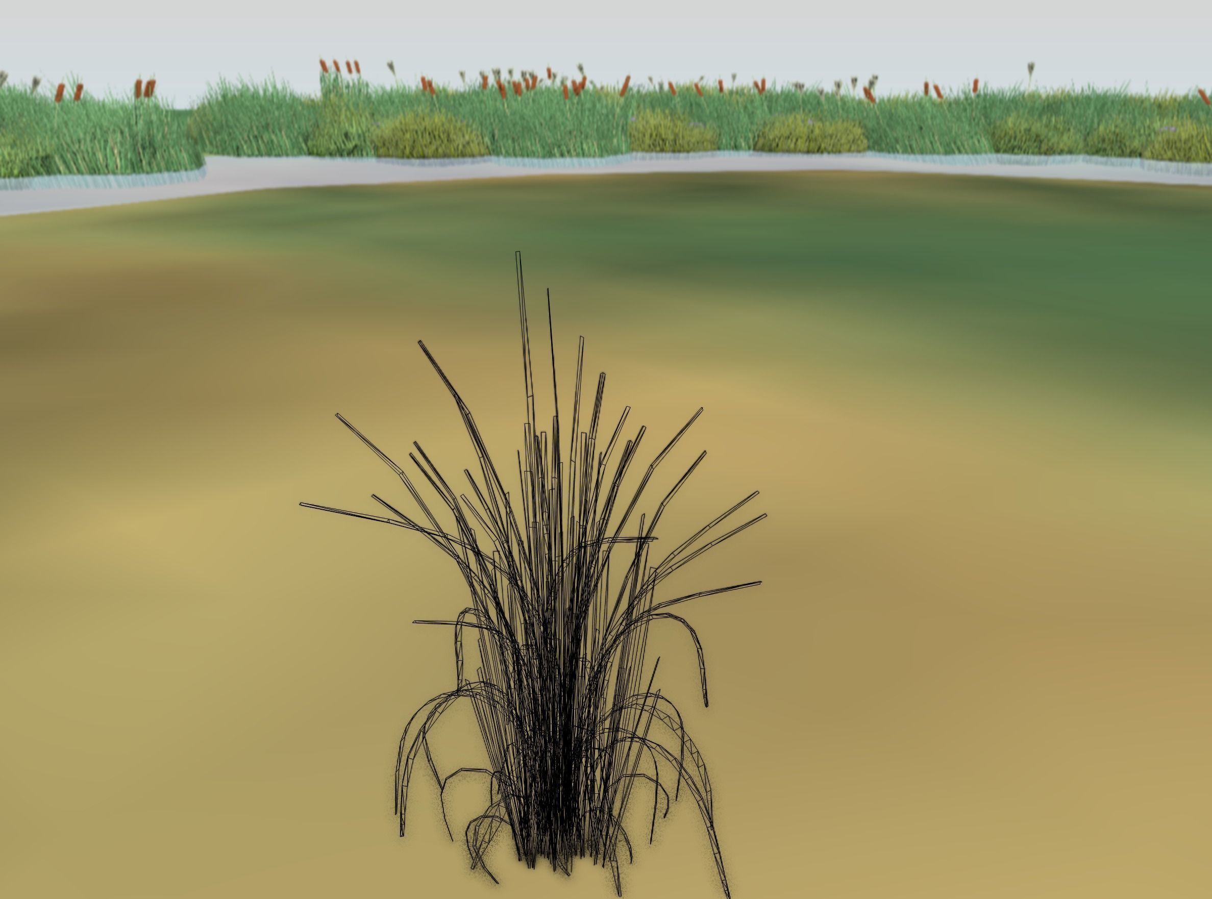 Reeds - Object 38 Low-poly 3D model_7