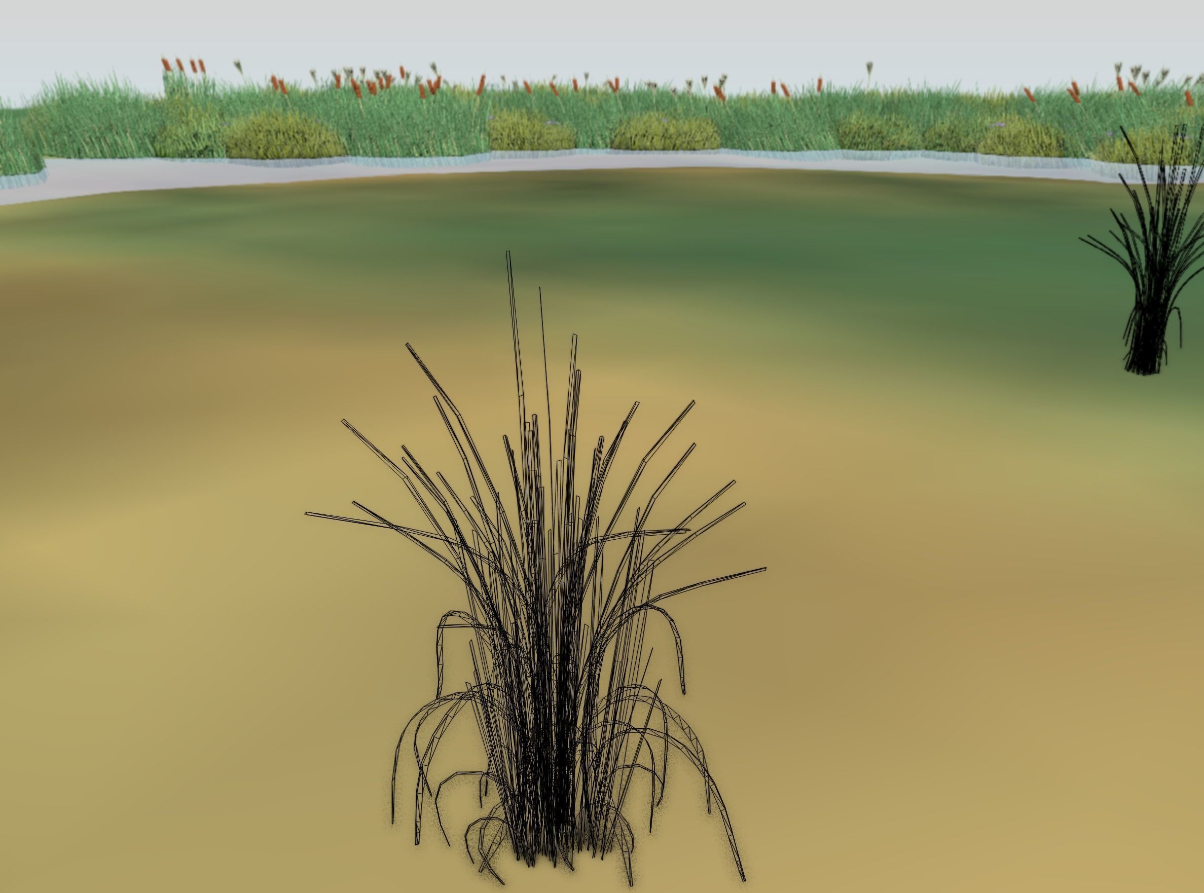 Reeds - Object 38 Low-poly 3D model_6