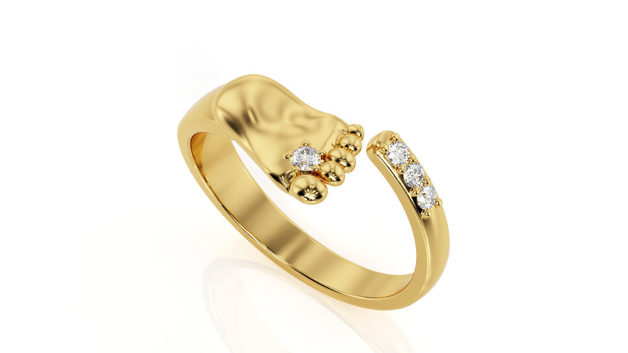 Baby Foot Ring R 0138 3D print model_3