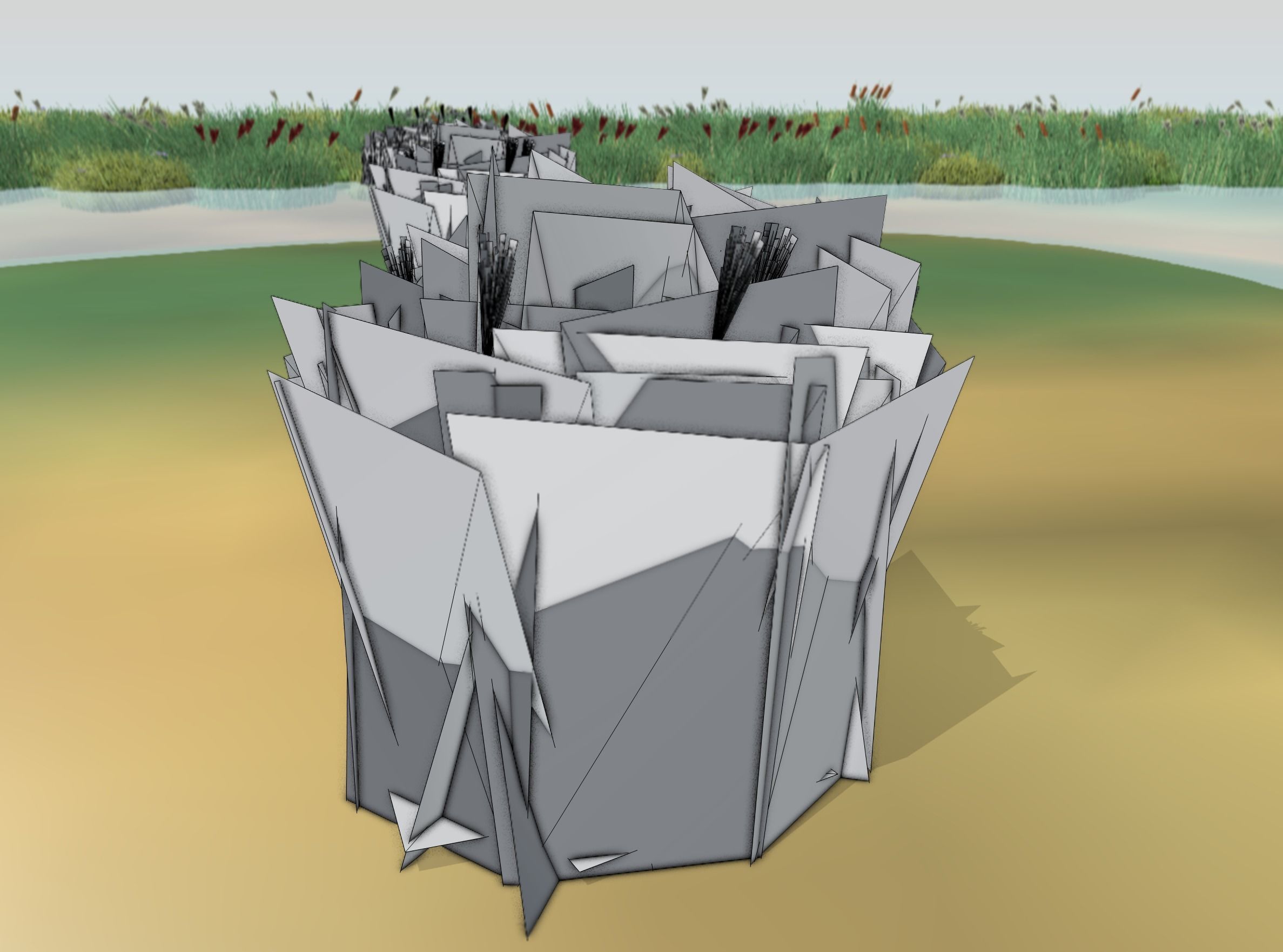 Reeds - Object 53 Low-poly 3D model_8