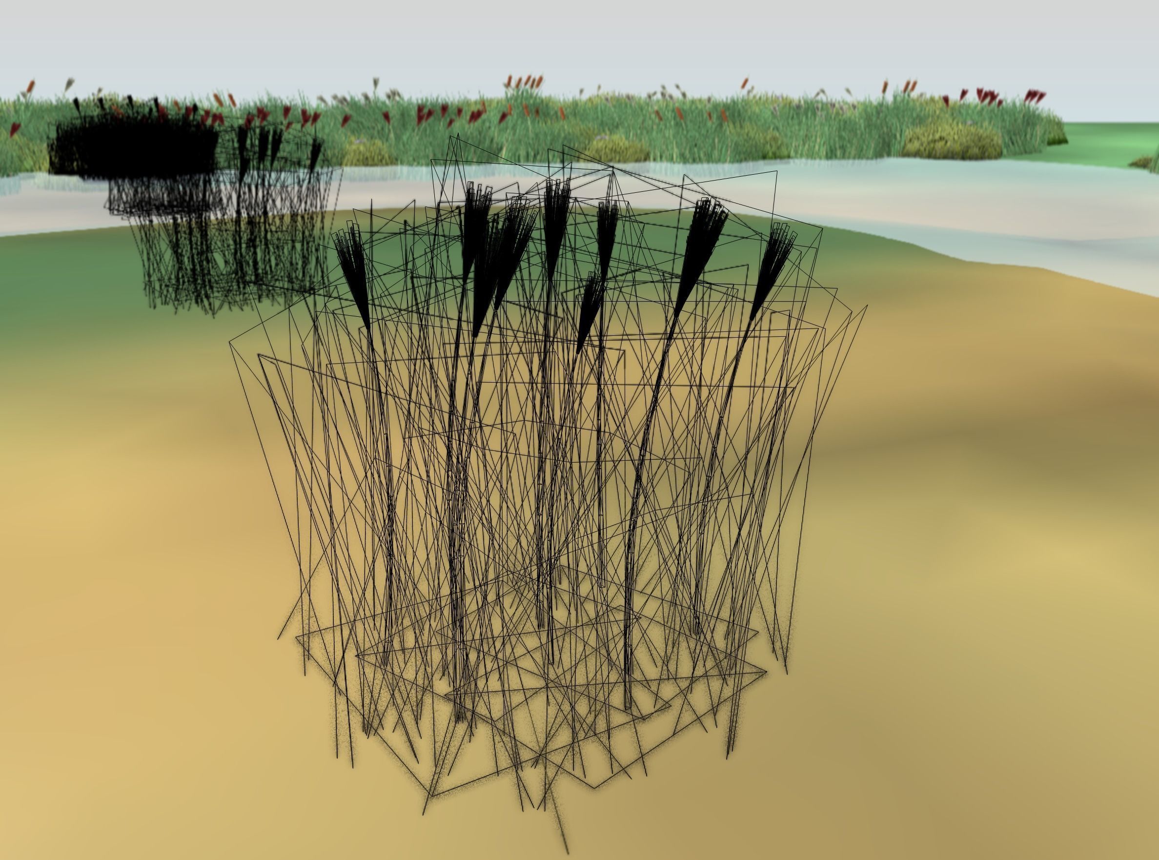 Reeds - Object 53 Low-poly 3D model_6