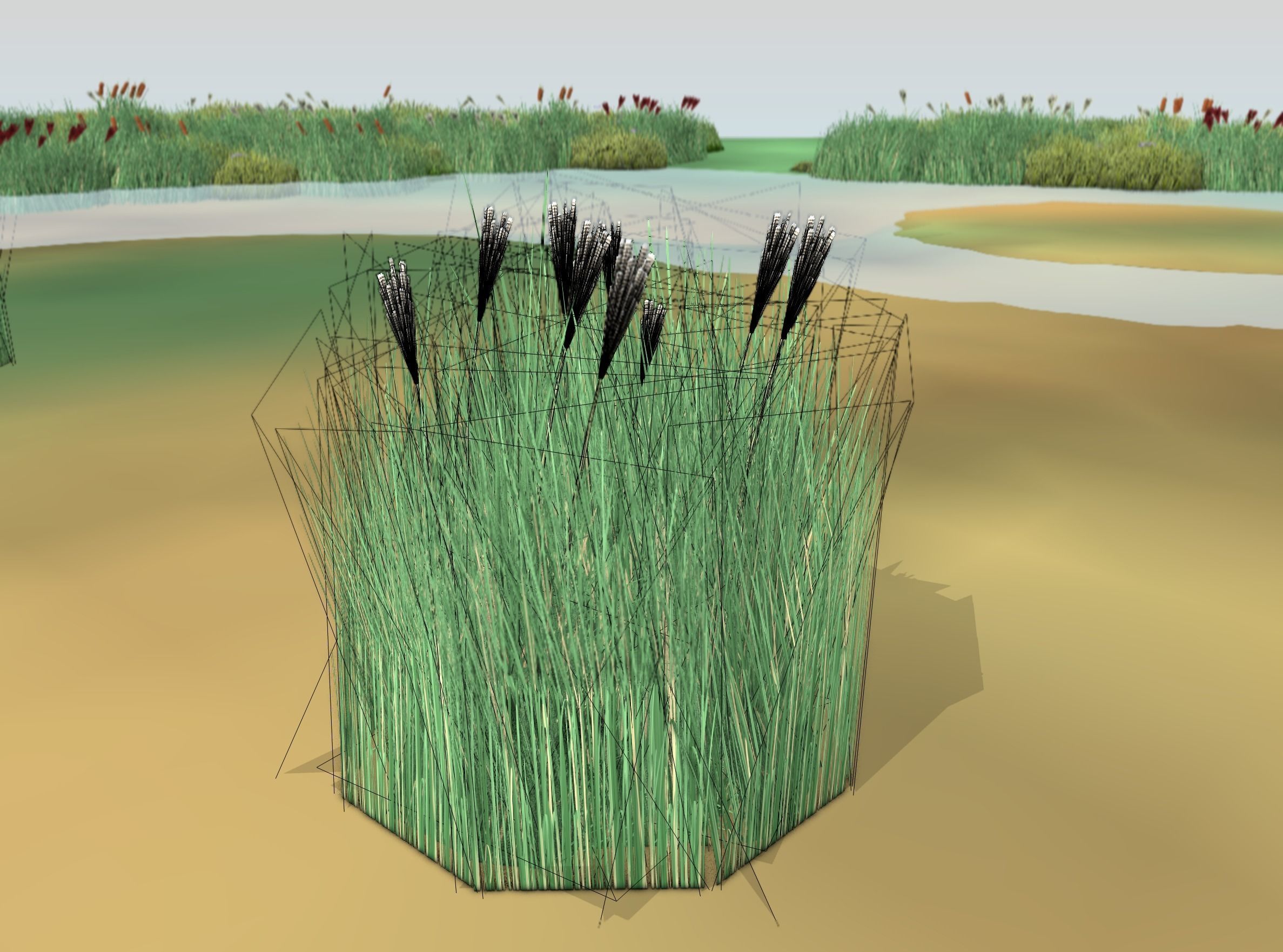 Reeds - Object 53 Low-poly 3D model_3