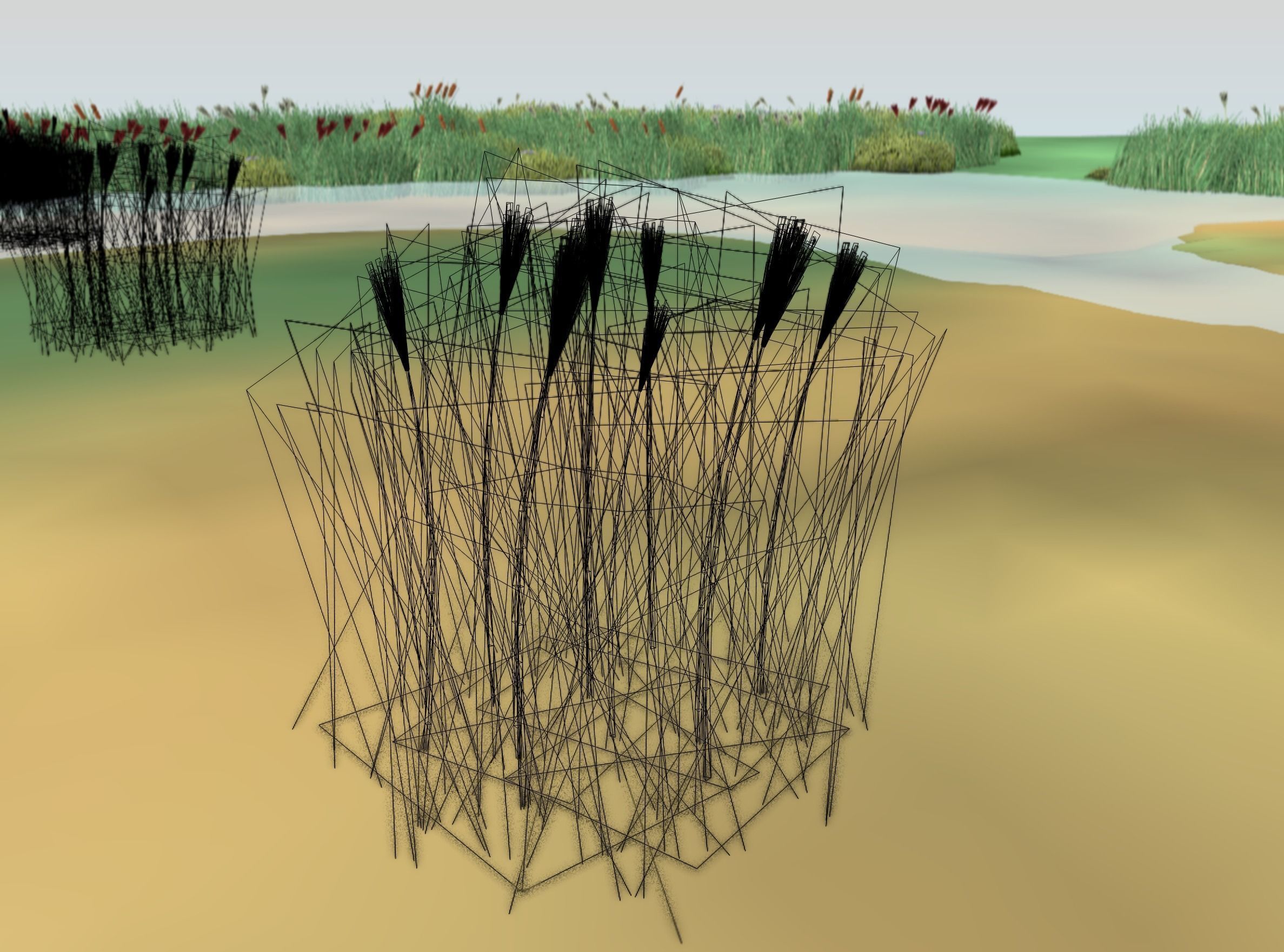 Reeds - Object 53 Low-poly 3D model_5