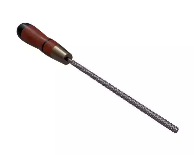 Round Rattail Wood Course Cut Rasp   3D model